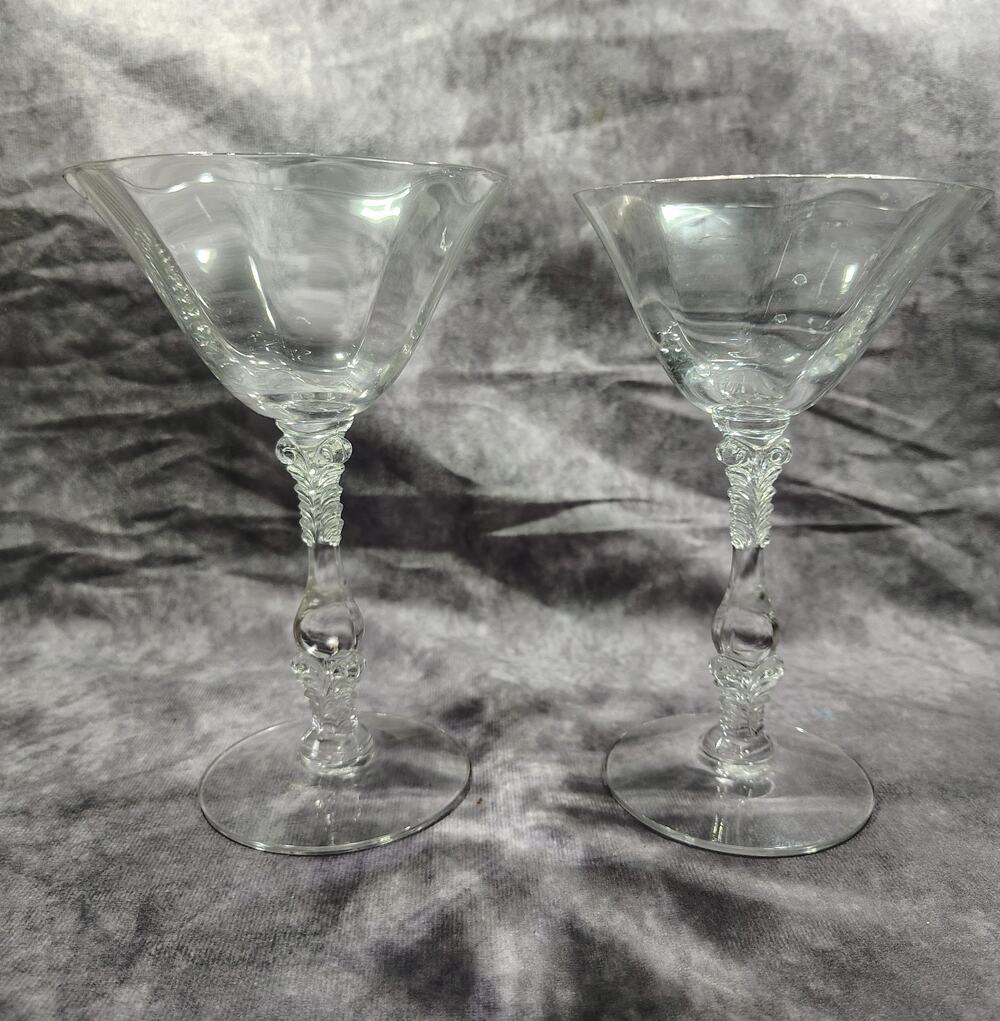 (2) Cambridge Elegant Glassware Wine Stemware